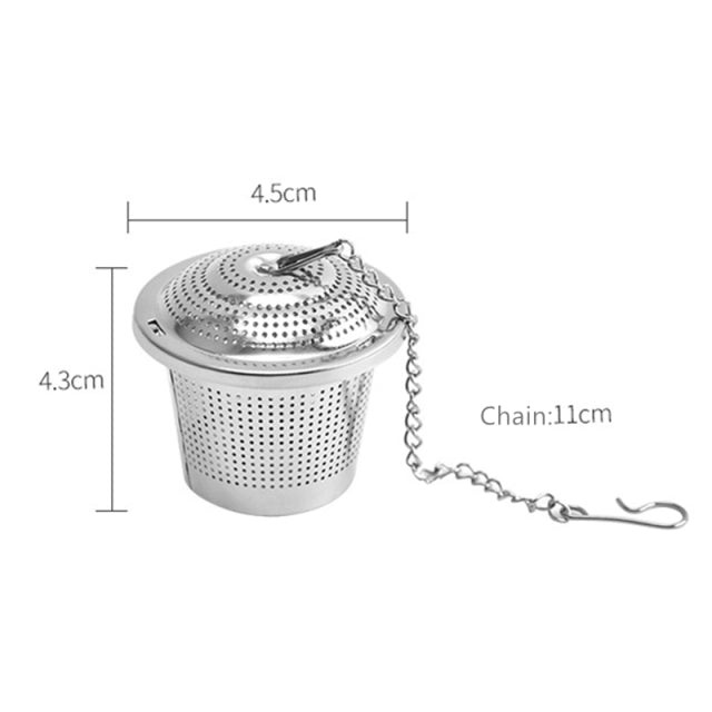 1PC Creative Stainless Steel Tea Infuser Strainer Leaf Spice Herbal Teapot Reusable Mesh Filter Home Kitchen Accessories