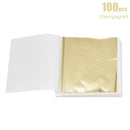 100/200 hojas de papel de aluminio de imitación de oro y plata hoja dorada DIY arte papel para manualidades cumpleaños fiesta boda pastel postre decoraciones