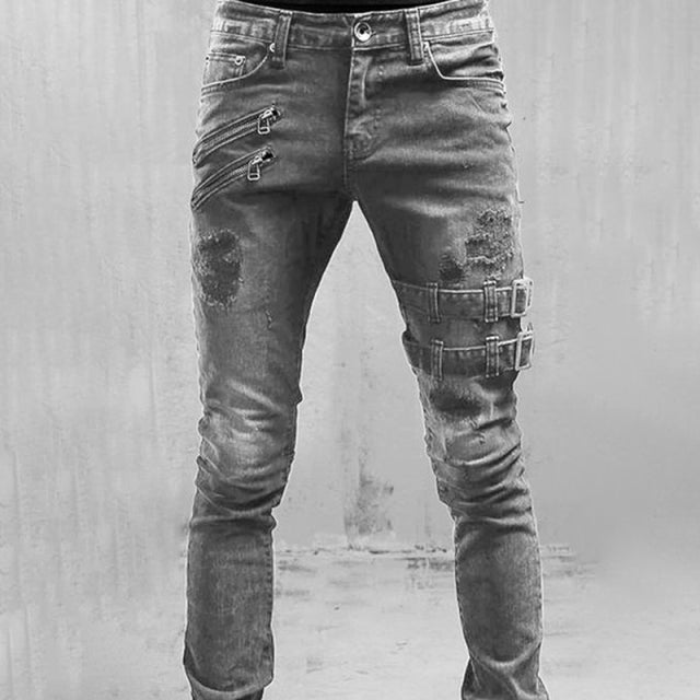 Straight Jeans Men High Waist Jean Spring Summer Boyfriend Jeans Streetwear Skinny Cacual Designer Long Denim Pants Trousers