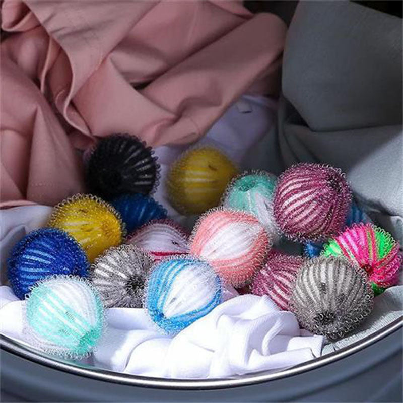 6 uds lavadora mágica removedor de pelo Bola de lavandería ropa cuidado Personal bola de limpieza bola agarra pelo Fuzz Color al azar