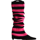 Punk Solid Black Cool Knit Long Socks Women Outdoor Knee High Elastic Leg Warmers 2022 Lady Warm Slim Gothic Hip-hop Rock Sock
