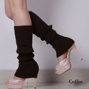 Punk Solid Black Cool Knit Long Socks Women Outdoor Knee High Elastic Leg Warmers 2022 Lady Warm Slim Gothic Hip-hop Rock Sock