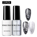 NICOLE DIARY 6ml Stamping Nail Polish Black White Nail Art Printing Varnish Stamp for Nails Hybrid Nail Polish Lacquers