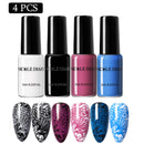 NICOLE DIARY 6ml Stamping Nail Polish Black White Nail Art Printing Varnish Stamp for Nails Hybrid Nail Polish Lacquers