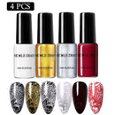 NICOLE DIARY 6ml Stamping Nail Polish Black White Nail Art Printing Varnish Stamp for Nails Hybrid Nail Polish Lacquers