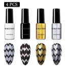 NICOLE DIARY 6ml Stamping Nail Polish Black White Nail Art Printing Varnish Stamp for Nails Hybrid Nail Polish Lacquers
