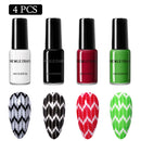 NICOLE DIARY 6ml Stamping Nail Polish Black White Nail Art Printing Varnish Stamp for Nails Hybrid Nail Polish Lacquers