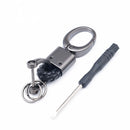 Anti-Lost Car Key Pendant Split Rings Keychain Phone Number Card Keyring Auto Vehicle Lobster Clasp Key Chain Car Accessories