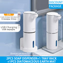 Nuevo dispensador de jabón de baño multifuncional Dispensador de jabón de espuma con sensor inteligente Cargador USB de alta calidad Desinfectante de manos