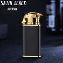 New Blue Flame Metal Crocodile Dolphin Double Fire lighter creative Direct Windproof Open Fire Conversion Lighter, Man&