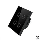 EsooLi Tuya Smart Life Glass Panel EU/UK Standard Touch Switch Zero/Single Fire Line Voice Control Light Wireless Wall Switch