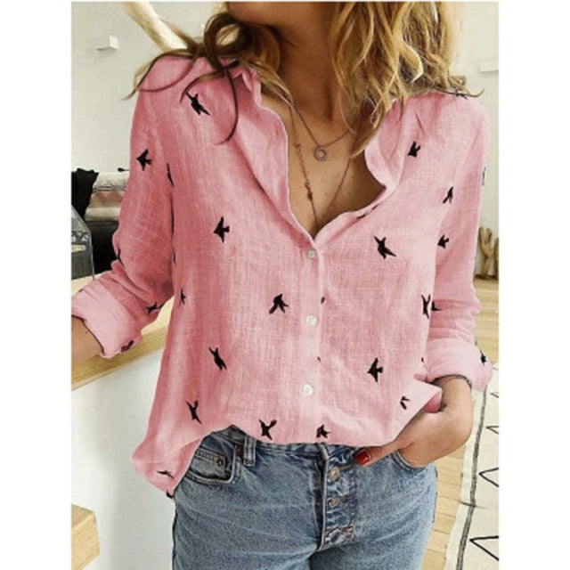 Leisure White Yellow Shirts Button Lapel Cardigan Top Lady Loose Long Sleeve Oversized Shirt Womens Blouses Casual Tunic Blusas