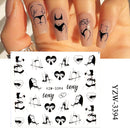 Anime Avocado Fruit Transfer Nail Stickers Charms Summer Water Sticker For Nails Sliders Character Image Tattoo Decal Decoration