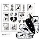 Anime Avocado Fruit Transfer Nail Stickers Charms Summer Water Sticker For Nails Sliders Character Image Tattoo Decal Decoration