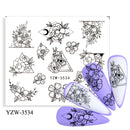 Anime Avocado Fruit Transfer Nail Stickers Charms Summer Water Sticker For Nails Sliders Character Image Tattoo Decal Decoration