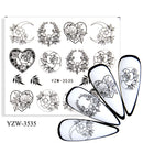 Anime Avocado Fruit Transfer Nail Stickers Charms Summer Water Sticker For Nails Sliders Character Image Tattoo Decal Decoration