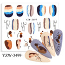 Anime Avocado Fruit Transfer Nail Stickers Charms Summer Water Sticker For Nails Sliders Character Image Tattoo Decal Decoration