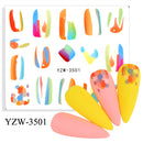 Anime Avocado Fruit Transfer Nail Stickers Charms Summer Water Sticker For Nails Sliders Character Image Tattoo Decal Decoration