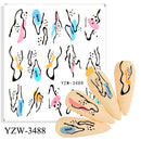 Anime Avocado Fruit Transfer Nail Stickers Charms Summer Water Sticker For Nails Sliders Character Image Tattoo Decal Decoration