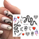 Anime Avocado Fruit Transfer Nail Stickers Charms Summer Water Sticker For Nails Sliders Character Image Tattoo Decal Decoration