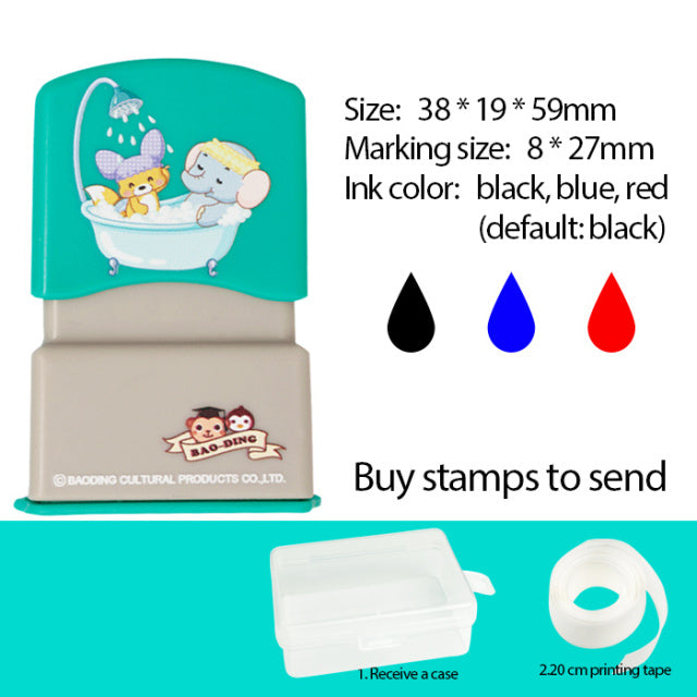 Baby Name Stamp Custom-made DIY Gift for Children Seal Student Clothes Chapter Not Easy to Fade Security Cute Monsters Toy