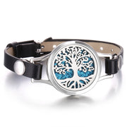 New Tree of Life aromatherapy bracelet Essential Oil Diffuser Bracelet Perfume Locket Leather Bracelets for Women Wristbands