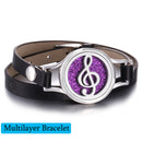 Nueva pulsera de aromaterapia Tree of Life, pulsera difusora de aceite esencial, medallón de Perfume, pulseras de cuero para mujer, pulseras