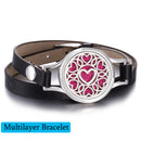 Nueva pulsera de aromaterapia Tree of Life, pulsera difusora de aceite esencial, medallón de Perfume, pulseras de cuero para mujer, pulseras