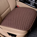 Flax Car Seat Cover Front Rear Linen Fabric Cushion Breathable Protector Mat Pad Universal Auto Interior Styling Truck SUV Van