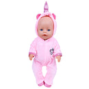 Cute Doll Outfit for 17 Inch 43cm Dolls New Baby Born Doll Clothes Accessories Reborn Doll Plush Jumpsuit Baby Birthday Gift