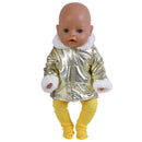Cute Doll Outfit for 17 Inch 43cm Dolls New Baby Born Doll Clothes Accessories Reborn Doll Plush Jumpsuit Baby Birthday Gift