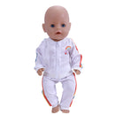 Cute Doll Outfit for 17 Inch 43cm Dolls New Baby Born Doll Clothes Accessories Reborn Doll Plush Jumpsuit Baby Birthday Gift