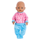 Cute Doll Outfit for 17 Inch 43cm Dolls New Baby Born Doll Clothes Accessories Reborn Doll Plush Jumpsuit Baby Birthday Gift