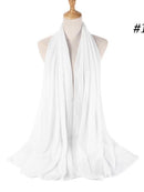 72*175cm Muslim Chiffon Hijab Shawls Scarf Women Solid Color Head Wraps Women Hijabs Scarves Ladies Foulard Femme Muslim Veil