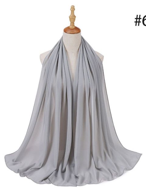 72 * 175 cm Muslim Chiffon Hijab Schals Schal Frauen Einfarbig Kopf Wraps Frauen Hijabs Schals Damen Foulard Femme Muslim Veil