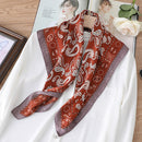 Bufanda de seda de marca de lujo de verano 2022, chales y chales cuadrados para mujer, bufandas Hijabs de cuello de pelo pequeño de oficina a la moda, bufandas Foulard de 70*70cm