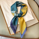 Bufanda de seda de marca de lujo de verano 2022, chales y chales cuadrados para mujer, bufandas Hijabs de cuello de pelo pequeño de oficina a la moda, bufandas Foulard de 70*70cm