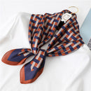 Bufanda de seda de marca de lujo de verano 2022, chales y chales cuadrados para mujer, bufandas Hijabs de cuello de pelo pequeño de oficina a la moda, bufandas Foulard de 70*70cm