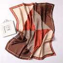 Bufanda de seda de marca de lujo de verano 2022, chales y chales cuadrados para mujer, bufandas Hijabs de cuello de pelo pequeño de oficina a la moda, bufandas Foulard de 70*70cm