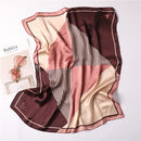 Bufanda de seda de marca de lujo de verano 2022, chales y chales cuadrados para mujer, bufandas Hijabs de cuello de pelo pequeño de oficina a la moda, bufandas Foulard de 70*70cm