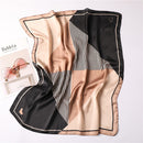 Bufanda de seda de marca de lujo de verano 2022, chales y chales cuadrados para mujer, bufandas Hijabs de cuello de pelo pequeño de oficina a la moda, bufandas Foulard de 70*70cm