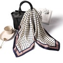 Bufanda de seda de marca de lujo de verano 2022, chales y chales cuadrados para mujer, bufandas Hijabs de cuello de pelo pequeño de oficina a la moda, bufandas Foulard de 70*70cm