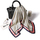 Bufanda de seda de marca de lujo de verano 2022, chales y chales cuadrados para mujer, bufandas Hijabs de cuello de pelo pequeño de oficina a la moda, bufandas Foulard de 70*70cm