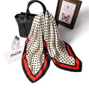 Bufanda de seda de marca de lujo de verano 2022, chales y chales cuadrados para mujer, bufandas Hijabs de cuello de pelo pequeño de oficina a la moda, bufandas Foulard de 70*70cm