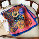 Bufanda de seda de marca de lujo de verano 2022, chales y chales cuadrados para mujer, bufandas Hijabs de cuello de pelo pequeño de oficina a la moda, bufandas Foulard de 70*70cm