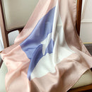 Bufanda de seda de marca de lujo de verano 2022, chales y chales cuadrados para mujer, bufandas Hijabs de cuello de pelo pequeño de oficina a la moda, bufandas Foulard de 70*70cm