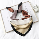 Bufanda de seda de marca de lujo de verano 2022, chales y chales cuadrados para mujer, bufandas Hijabs de cuello de pelo pequeño de oficina a la moda, bufandas Foulard de 70*70cm