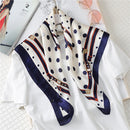 Bufanda de seda de marca de lujo de verano 2022, chales y chales cuadrados para mujer, bufandas Hijabs de cuello de pelo pequeño de oficina a la moda, bufandas Foulard de 70*70cm