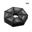 Portable Travel Pill Box Weekly Pill Organizer Dispenser Medicine Case Vitamin Fish Oil Pills Supplements Arthritis Friendly