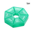 Portable Travel Pill Box Weekly Pill Organizer Dispenser Medicine Case Vitamin Fish Oil Pills Supplements Arthritis Friendly